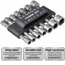 Hex Socket Nut Driver Set Screwdriver Bits Wrenches Gray Silver