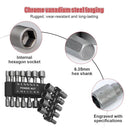 Hex Socket Nut Driver Set Screwdriver Bits Wrenches Gray Silver