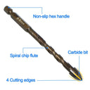 Hex Tile Drill Bits Set: Strong Industrial Grade Carbide Kit