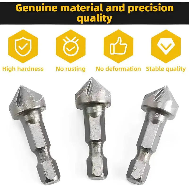 Hexagonal Shank Six Blade Woodworking Chamfer Tool