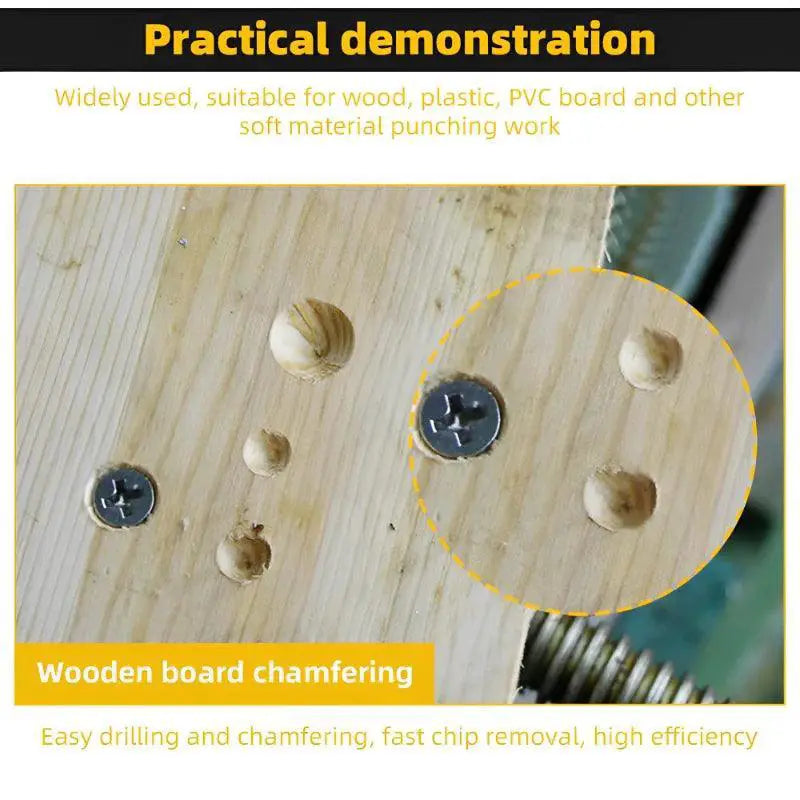 Hexagonal Shank Six Blade Woodworking Chamfer Tool