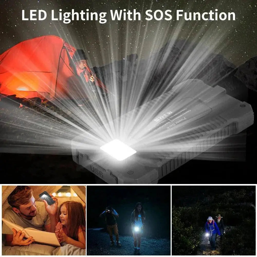 High Capacity 30000mAh Waterproof Solar Power Bank