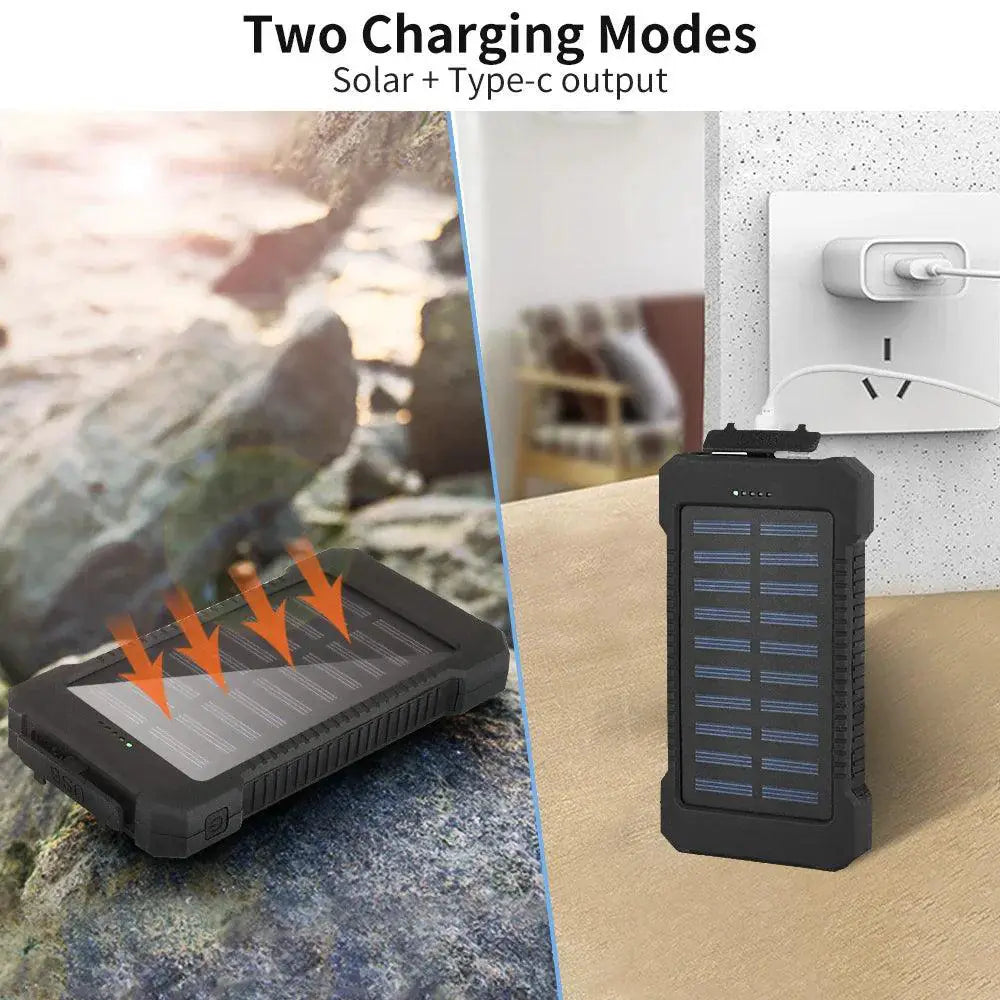 High Capacity 30000mAh Waterproof Solar Power Bank