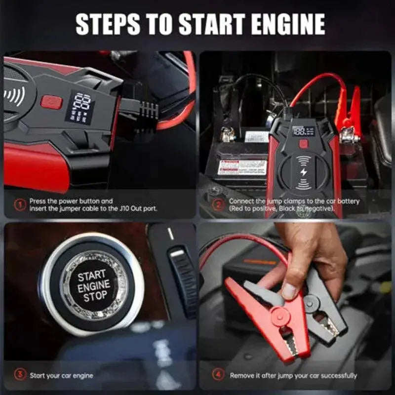 High Capacity 39800mAh 1200A Car Jump Starter Power Bank
