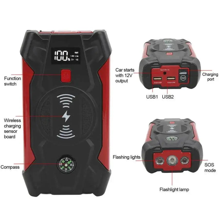 High Capacity 39800mAh 1200A Car Jump Starter Power Bank