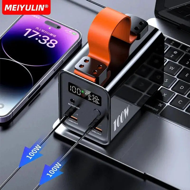 High Capacity 60000mAh 100W Portable Power Bank Outdoor Use