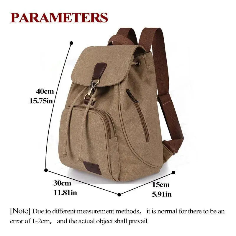 High Capacity Women's Canvas Backpack Trendy Bag