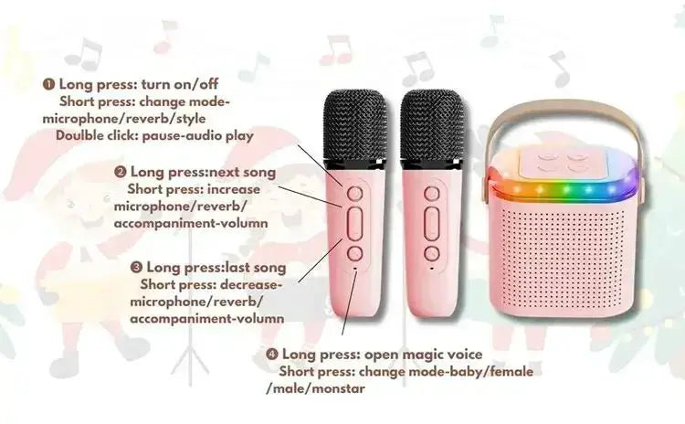 High Power Karaoke Bluetooth Speaker Portable 360 Stereo - OurLum.com