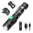 High Power LED Flashlight Zoomable Torch Waterproof USB Charging