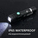 High Power LED Flashlight Zoomable Torch Waterproof USB Charging