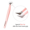 High Precision Pink Eyelash Extension Tweezers Tool for Professionals