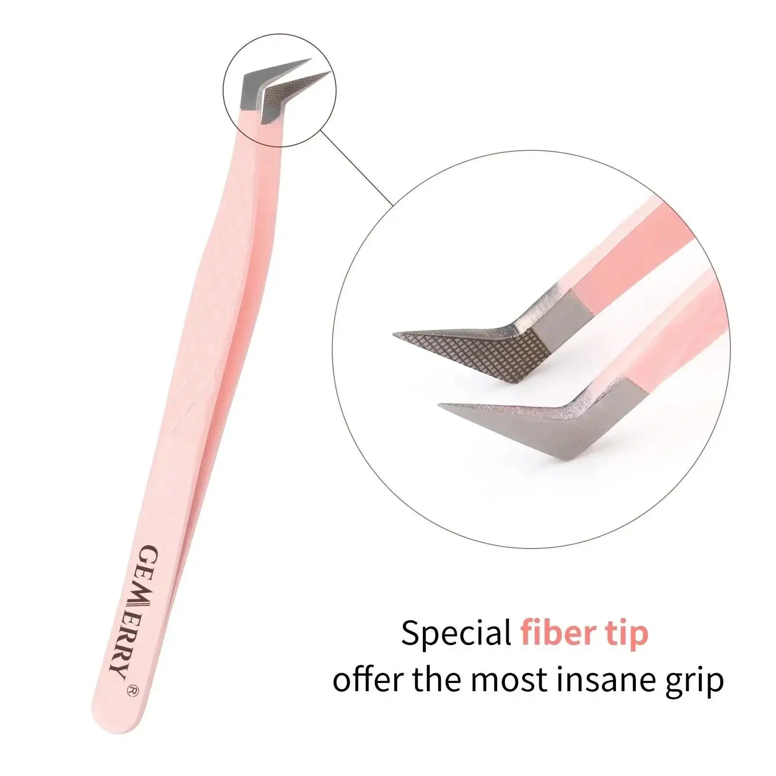 Precision Pink Eyelash Extension Tweezers For Professionals