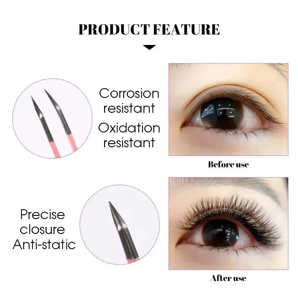 Precision Pink Eyelash Extension Tweezers For Professionals