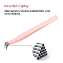 High Precision Pink Eyelash Extension Tweezers Tool for Professionals