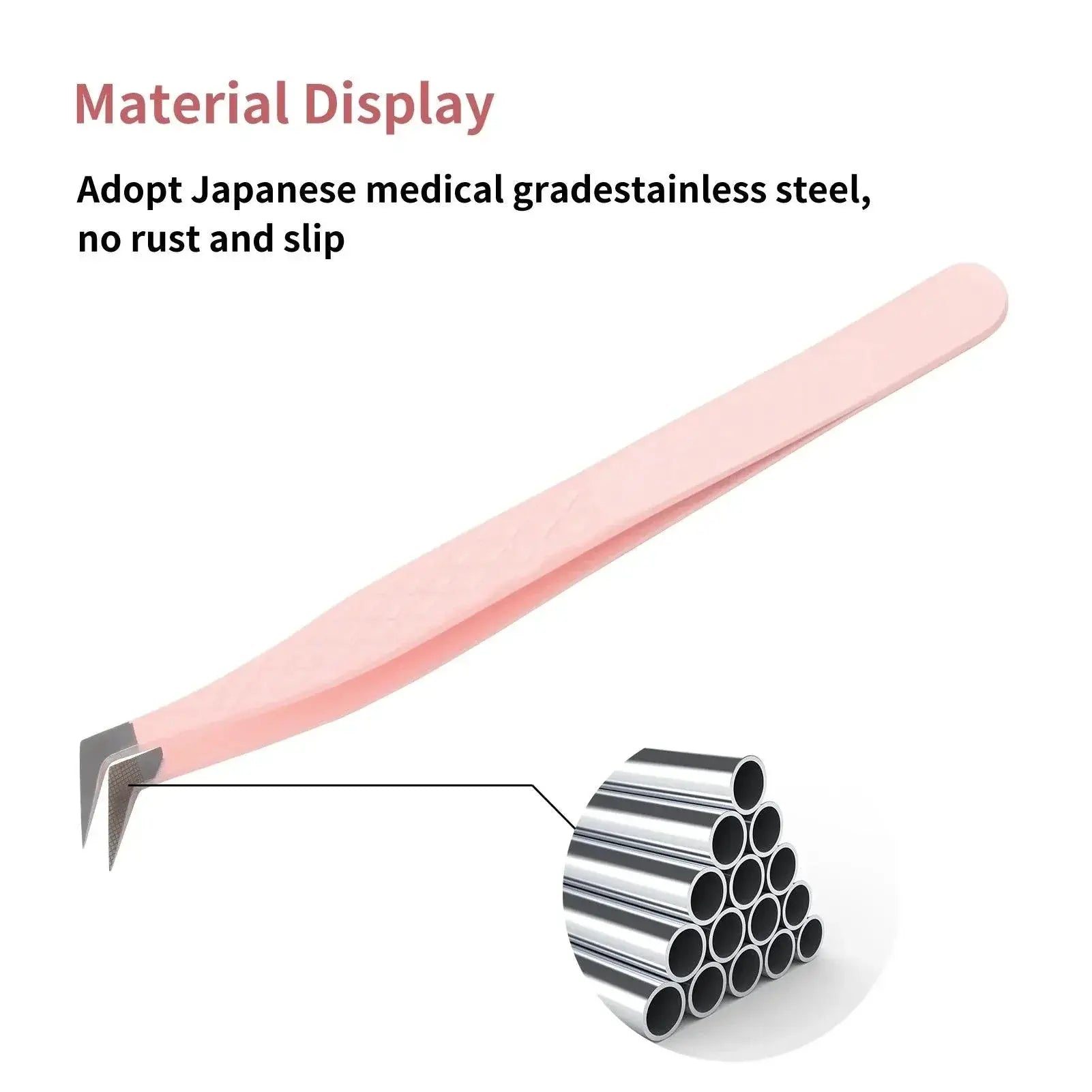 Precision Pink Eyelash Extension Tweezers For Professionals