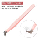 High Precision Pink Eyelash Extension Tweezers Tool for Professionals