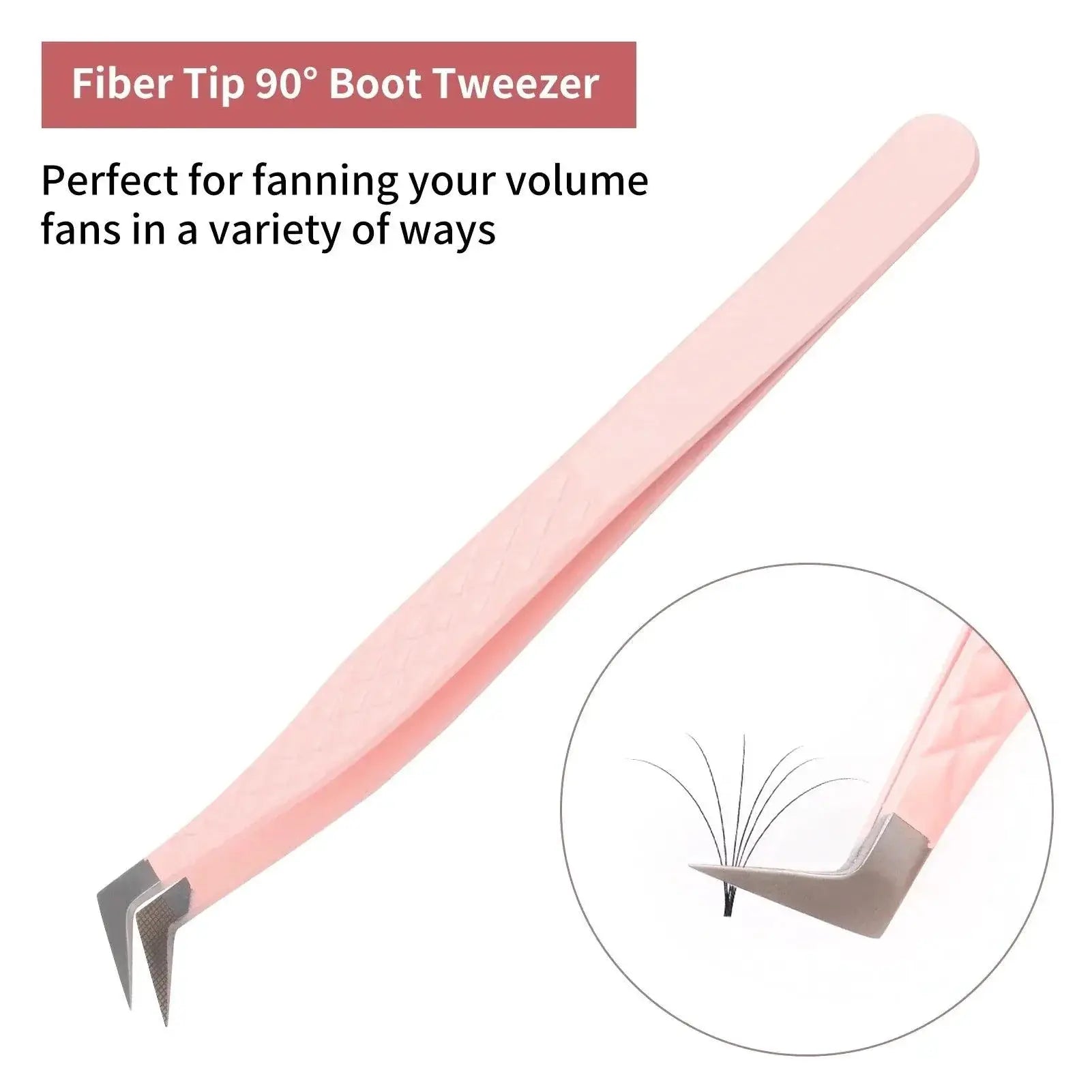 Precision Pink Eyelash Extension Tweezers For Professionals