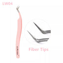 High Precision Pink Eyelash Extension Tweezers Tool for Professionals
