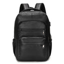 High Quality USB Charging Backpack Men PU Leather Bagpack
