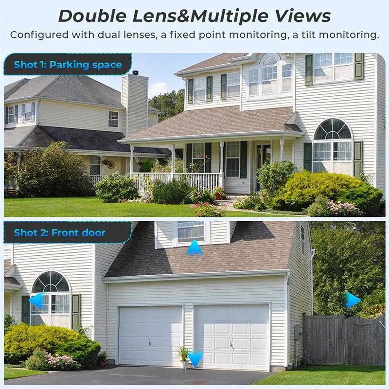 High Resolution Dual Lens PTZ Night Vision Security Camera