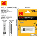 High-Speed Metal USB Flash Drive by Kodak for Data Storage