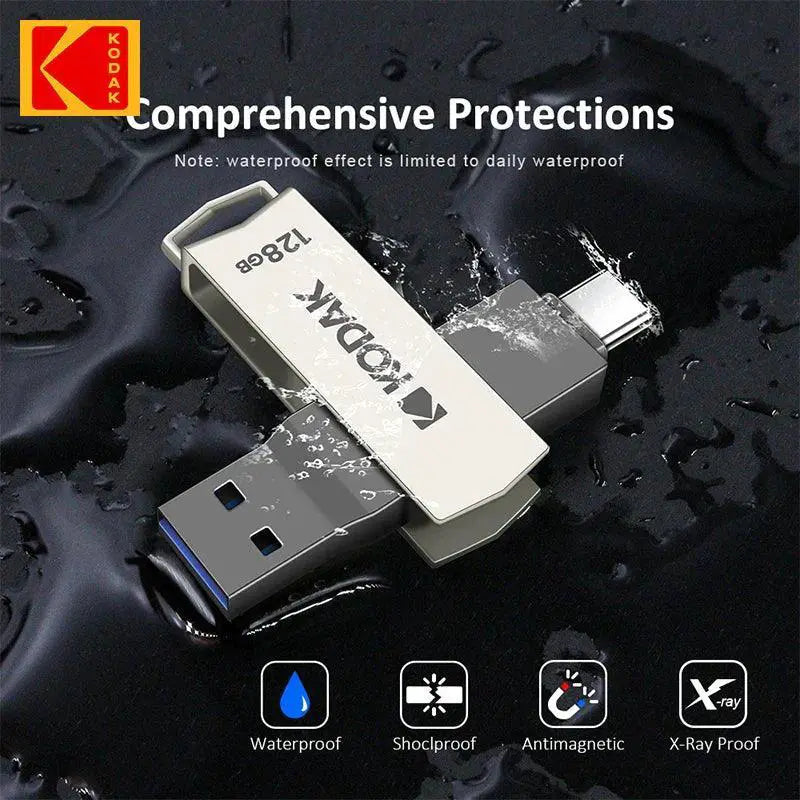 Kodak High Speed Metal USB Flash Drive for Data Storage