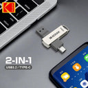 High-Speed Metal USB Flash Drive by Kodak for Data Storage