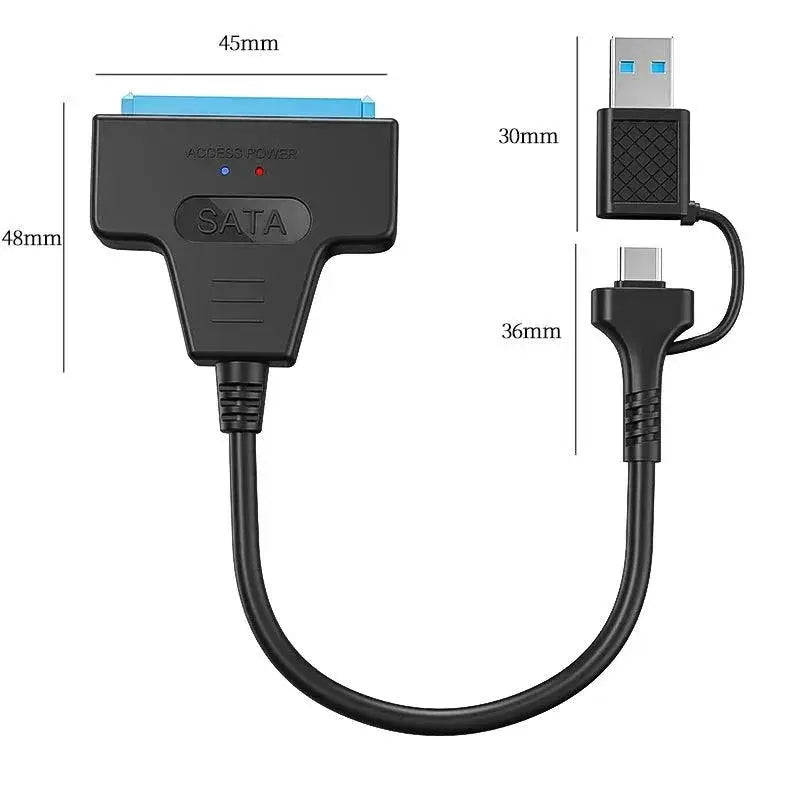 High Speed SATA to USB Adapter for 2.5 Inch SSD HDD UASP