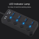 High-Speed USB Hub for Laptops with 4 Ports