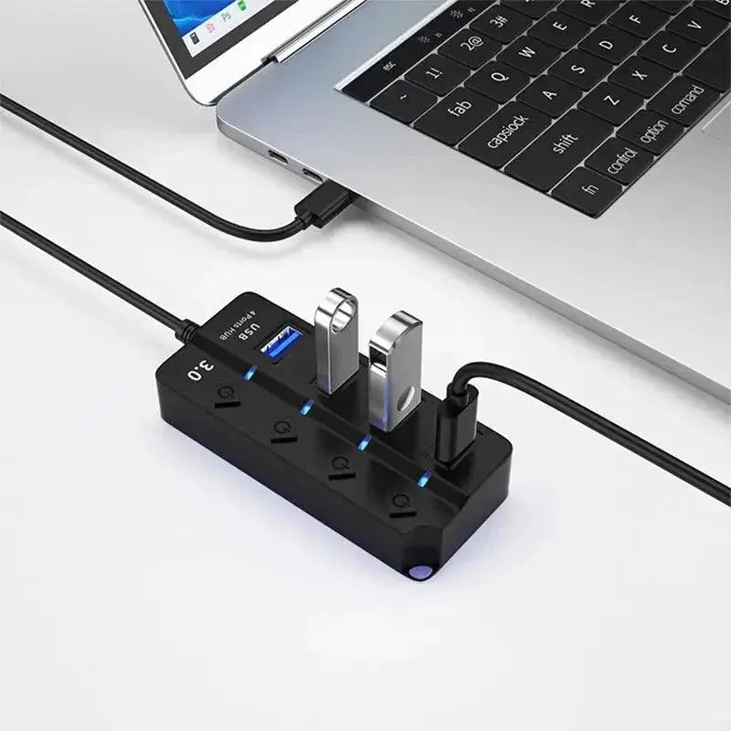 High Speed USB Hub 4 Port USB 3.0 2.0 Data Transfer Power