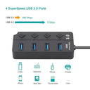 High-Speed USB Hub for Laptops with 4 Ports