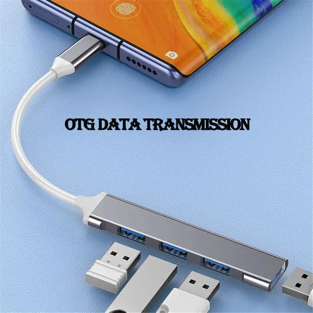 High Speed USB Hub 4 Port Ultra Fast Data Transfer