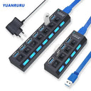 USB Hub with Switch for Office Fast Data