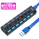 High-Speed USB Hub with Switch Seamless Data Transfer Hub