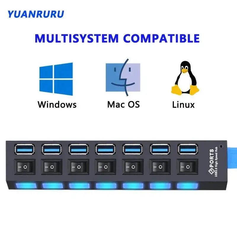 High Speed USB Hub With Switch For Seamless Data Transfer