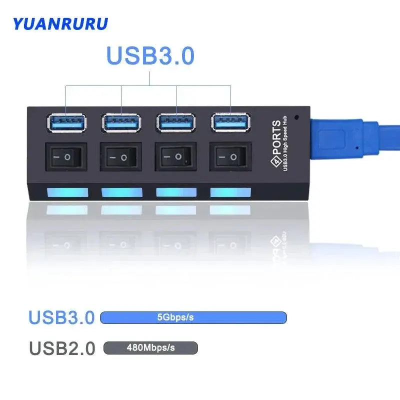 High Speed USB Hub With Switch For Seamless Data Transfer