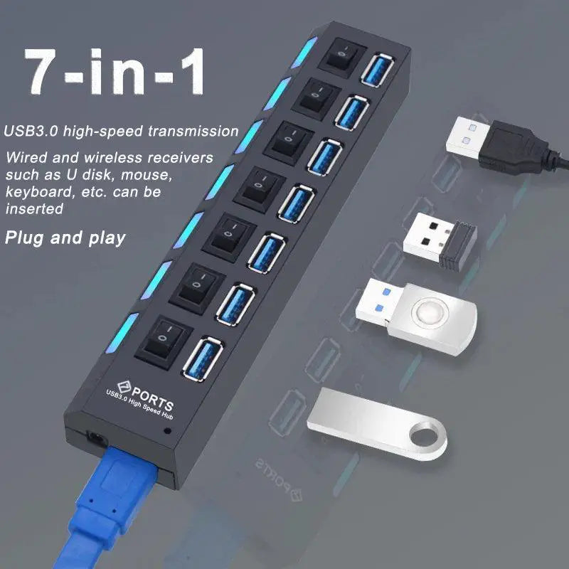 High Speed USB Hub With Switch For Seamless Data Transfer
