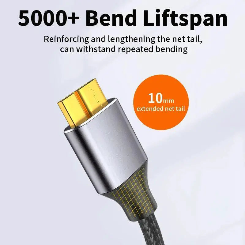 High Speed USB Micro B Cable for Samsung HDD SSD Transfer