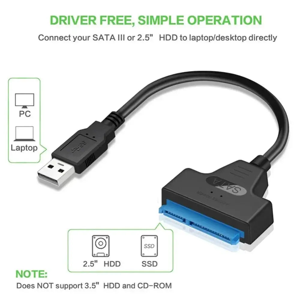 High Speed USB SATA Cable For Fast Data Transfer Solution