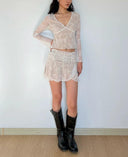 Highlife Lace Dress Elegant Deep V Neckline Intricate Detailing