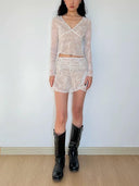 Highlife Lace Dress Elegant Deep V Neckline Intricate Detailing