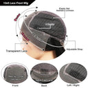 Highlighted Brown Ombre Straight Lace Front Wig Brazilian Remy Hair