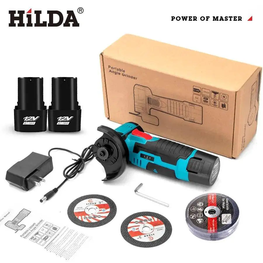 HiLDA 12V 3 Inch Electric Angle Grinder Mini Cutting Tool