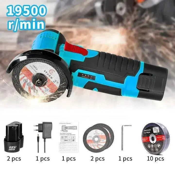 HiLDA 12V 3 Inch Electric Angle Grinder Mini Cutting Tool