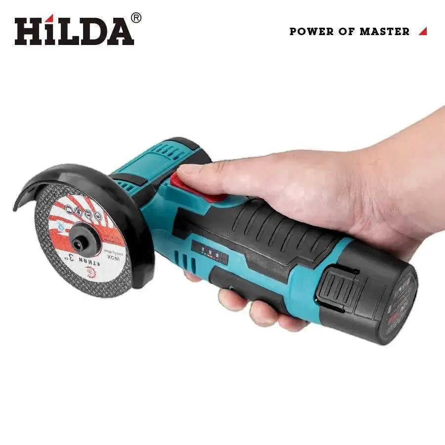 HiLDA 12V 3 Inch Electric Angle Grinder Mini Cutting Tool