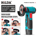 Compact Cordless Angle Grinder for Tiles