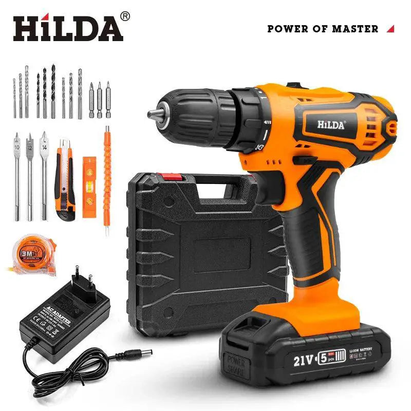 HILDA Cordless Drill 12V 16V 20V Mini Power Driver