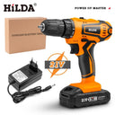 HILDA Cordless Electric Drill 12V 16V 20V Mini Power Driver