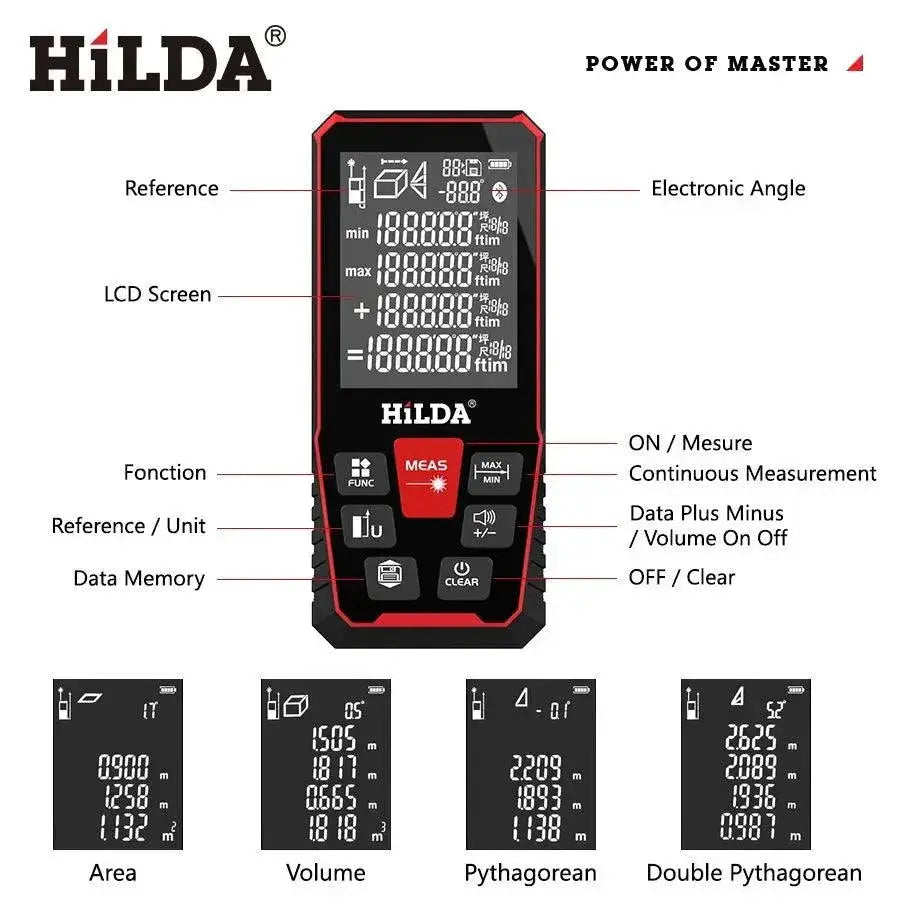 HILDA Laser Distance Rangefinder With Multiple Modes