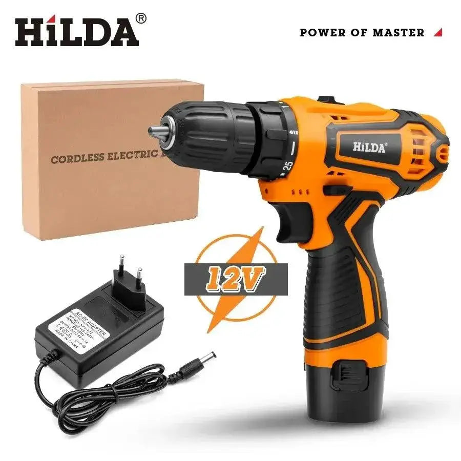 HILDA Versatile 12V - 21V Cordless Drill and Screwdriver Kit